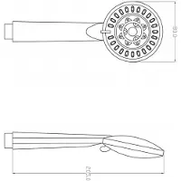Kuchinox Douchekop voor de badkamer, 3-in-1 functie, chroom, zilver