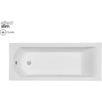 Badland SHEA SLIM ligbad 150 x 70 cm wit met styropor ombouw