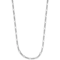 The Jewelry Collection Zilver Gerhodineerde Collier figaro 2 1333675 50 cm