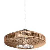 Steinhauer Hanglamp Ropex met rotan kap Ø40cm