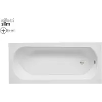 Badland INTRICA SLIM ligbad 150 x 75 cm wit met baddrager