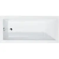 Badland MODERN ligbad 180 x 80 cm wit met bamboe badplank