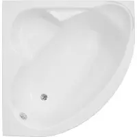 Badland STANDARD hoekbad 130 x 130 cm wit met styropor ombouw