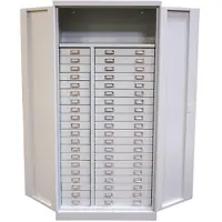 ADB ladekast, 40 laden, 1 legbord, 2-punts vergrendeling, stalen uitvoering, H 1790 x B 800 x D 410 mm, lichtgrijs RAL 7035