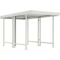 WSM Overkappingssysteem model Leipzig, dubbelzijdig, basiseenheid, B 2250 mm, grijswit