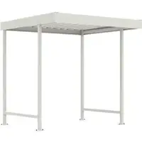 WSM Overkappingssysteem model Leipzig, eenzijdig, basiseenheid, D 2200 mm, B 2250 mm, grijswit