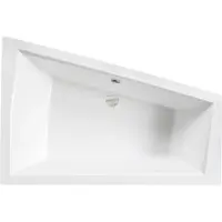 Besco INTIMA hoekbad 180 x 125 cm rechts wit met hoofdsteun