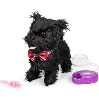 Adlibris Wandelende hond met geluid 'Scurrying Scotty' Hond met leiband en borstel