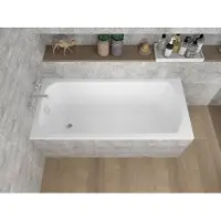 Badland CLASSIC ligbad 170 x 70 cm wit met styropor ombouw
