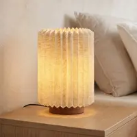 LINDBY Tafellampe , Maveo, Grijs, Woonkamer, Stof, Scandinavisch