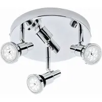 Briloner LED-plafondlamp - Chroomkleurig - Metaal - 3 lichtpunten - Ø 21 cm
