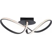 JUST LIGHT LED-plafondlamp Maria, dimbaar, zwart, Slaapkamer, Aluminium, Modern, LED plafondlamp