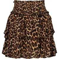 Vingino strokenrok met panterprint bruin Meisjes Viscose Dierenprint - maat 152