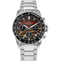 Jacques Lemans Chronograaf Eco Power Limited Edition Red - Orange