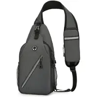 INF Multifunctionele crossbody-schoudertas voor heren DarkGrey