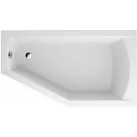 Polimat Badkuip, hoekbad 150x90, rechts, met isolatie van polystyreen, afvoer en poten, GRATIS | Complete set 4-in-1, originele acryl badkuip met sifon | BADLAND SELENA