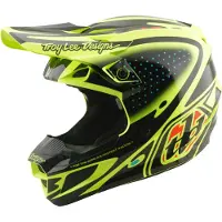 Troy Lee Designs SE5 Polycarbonate The Line, motorcrosshelm ,Neon-Geel/Zwart ,L