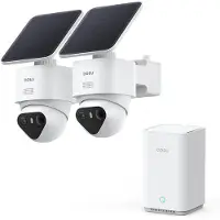 Aosu SolarCam T2 Ultra System - 2x Beveiligingscamera - Zonne-Energie - 355° Dekking - Nachtzicht