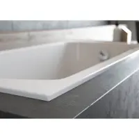 Badland INTRICA SLIM ligbad 170 x 75 cm wit met baddrager