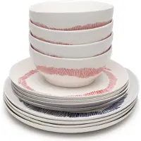 Serax Ottolenghi Feast Serviesset Wit/Blauw/Rood (13 delig) 4 personen