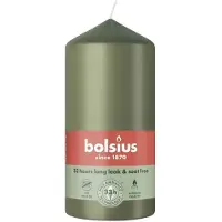 Bolsius Stompkaars Fresh Olive Ø58 x 120 mm – 33 Branduren – 6 Stuks – Olijfgroene Sfeerkaarsen