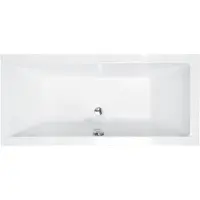 Besco QUADRO ligbad 175 x 80 cm wit met acrylpaneel met hoofdsteun