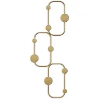 CALICOSY Wandkapstok met 6 afgeronde haken in zwart metaal h70 cm lizzard