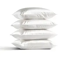 Silk Heaven 4x Zijden Kussensloop 50x60cm Wit Hotelsluiting 22 Momme - Kussensloop set - Luxe Silk Kussensloop 100% moerbei zijde - Zijde kussensloop - - 50x60cm / Hotelsluiting