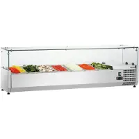 Bartscher Opzetkoelvitrine GL4-1501 - 7x 1/4 GN - 1500x335x459mm