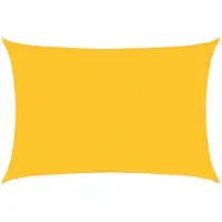 vidaXL Zonnezeil 160 g/m² 2,5x3,5 m HDPE geel