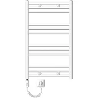 LuxeBath Elektrische badkamerradiator met verwarmingselement 300W 600x800 mm wit recht met zijaansluiting