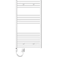 LuxeBath Elektrische badkamerradiator met verwarmingselement 900W 750x1200 mm wit recht met zijaansluiting