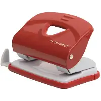 Q-CONNECT Light Duty perforator, metaal, 20 blad, rood