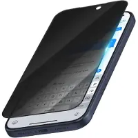 Tactical , Screenprotector geschikt voor iPhone 17 Pro Max - Privacy Tempered Glass 5D, Transparant zwart