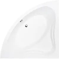 Besco Badkuip, hoekbad, 130x130 cm, met acryl omranding, afvoerkit en poten. GRATIS | Complete set 4-in-1. Originele acryl badkuip met sifon. BADLAND MIA