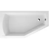 Polimat SELENA hoekbad 150 x 90 cm links wit met styropor ombouw