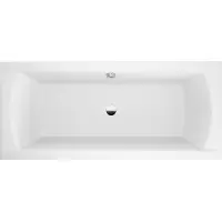 Polimat INES ligbad 160 x 75 cm wit met baddrager met sifon