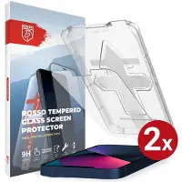 Rosso 2-Pack Screenprotector Geschikt voor Apple iPhone 13 mini | 9H Tempered Glass | Beschermglas | Glasplaatje | Case Friendly | Met Installatietray | Eenvoudige montage