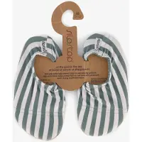 SLIPSTOP kinder schoenen met groene strepen wit maat 18/20