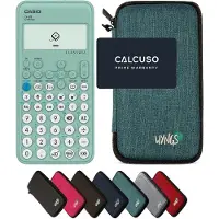 Casio fx-92 Collège incl. WYNGS Beschermhoes Turkoois - Wetenschappelijke Rekenmachine - Basis Pakket (speciaal voor Frankrijk)
