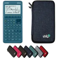 Casio Graph 25+E II incl. WYNGS Beschermhoes Blauw - Grafische Rekenmachine - Basis Pakket