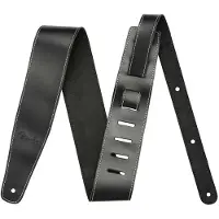 Fender Broken-In Leather Lederen Gitaarband Zwart 0990641006