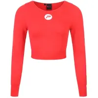Pure Vrouwen, Sportief shirt, Sportief shirt met lange mouwen voor vrouwen (XS), Rood, XS