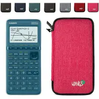 Casio Graph 25+E II incl. WYNGS Beschermhoes Roze - Grafische Rekenmachine - Basis Pakket