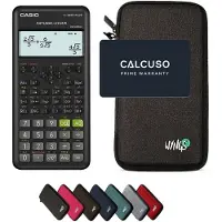 Casio fx-82ES Plus 2nd edition incl. WYNGS Beschermhoes Donkergrijs - Wetenschappelijke Rekenmachine - Basis Pakket