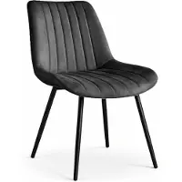Lizzely Garden & Living SET DEAL: 6 stuks Eetkamerstoel Susta zwart microvezel eetstoel zetel