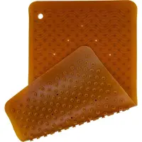 Hevea Badematte - Naturgummi - 70x40 cm - Wave Lang - Natural - - One Size - Badematte
