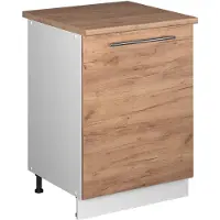 Vicco Wastafelkast Fame-Line Goudkleurig Eiken/Wit 60 cm, Model 62197