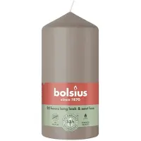 Bolsius Stompkaars Light Taupe Ø58 x 120 mm – 33 Branduren – 6 Stuks – Decoratieve Kaarsen
