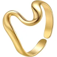 Hey Happiness Ring 'Fluid Heart' goud